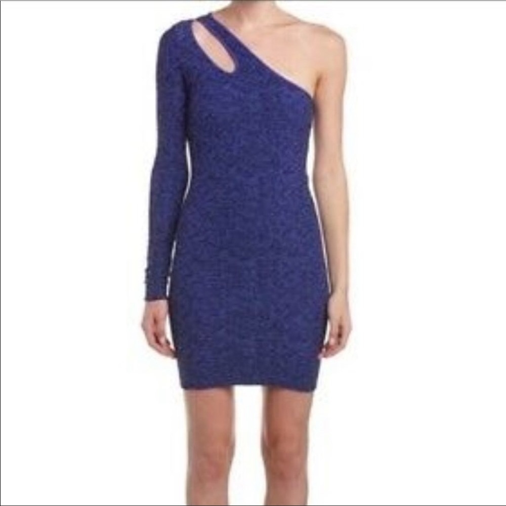 BCBG one shoulder bodycon mini dress XS Small